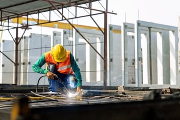 Worker at a construction site