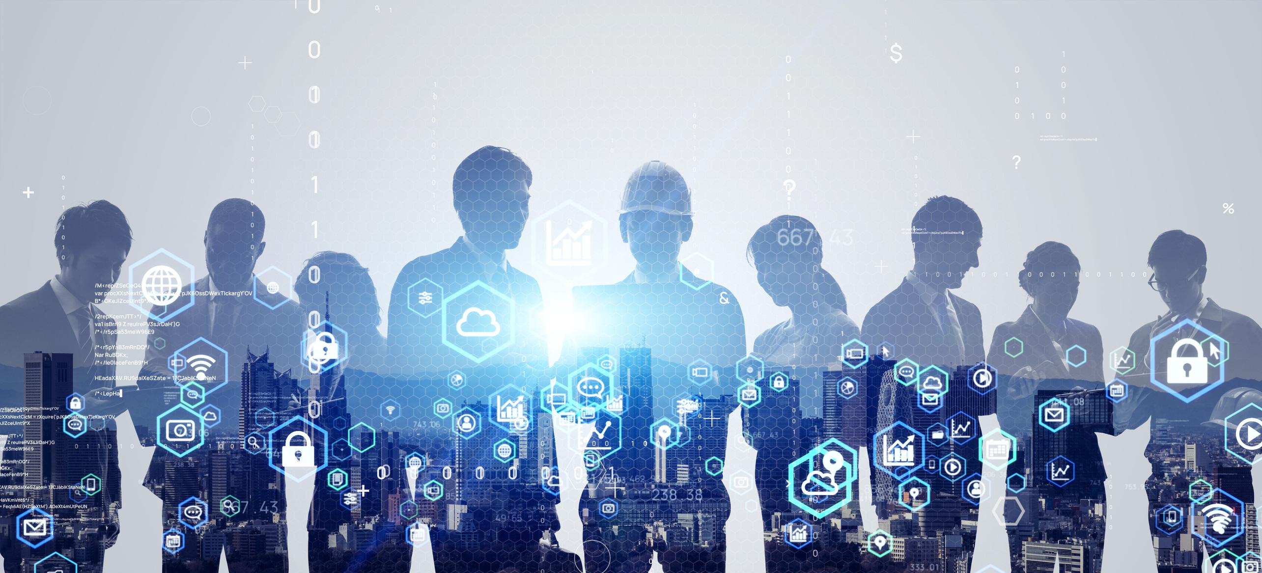 Business network concept with group of workers