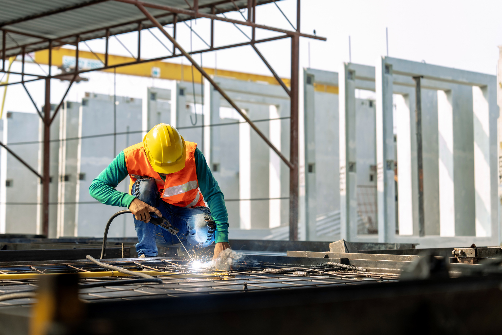 Worker at a construction site